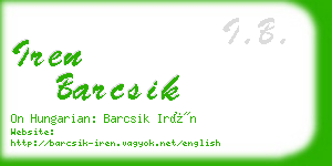 iren barcsik business card